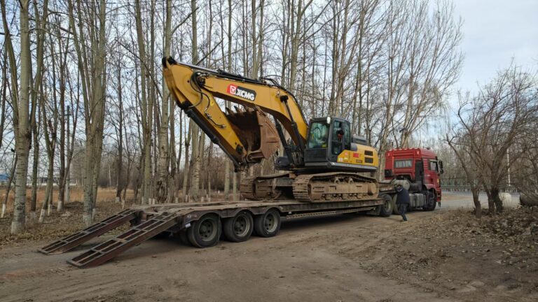Used excavator with vibro hammer to Bangladesh
